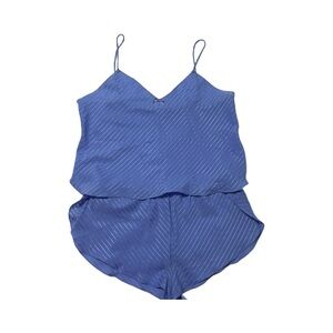 Victoria's Secret Gold Label Vintage Y2K Camisole Tap Pants Blue No Size Tag